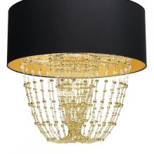 Pendant lamp ALMERIA BLACK/GOLD 1xE27