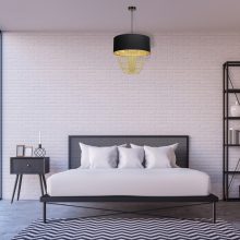 Pendant lamp ALMERIA BLACK/GOLD 1xE27