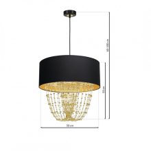 Pendant lamp ALMERIA BLACK/GOLD 1xE27