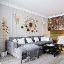 Wall lamp ALMERIA WHITE/GOLD 1xE27