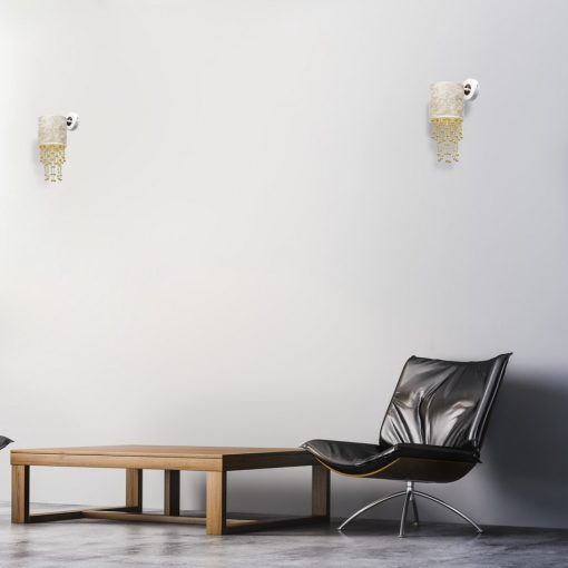 Wall lamp ALMERIA WHITE/GOLD 1xE27