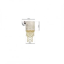 Wall lamp ALMERIA WHITE/GOLD 1xE27