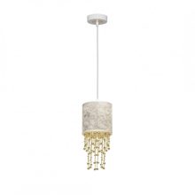 Pendant lamp ALMERIA WHITE/GOLD 1xE27