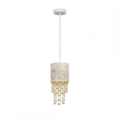 Pendant lamp ALMERIA WHITE/GOLD 1xE27