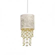 Pendant lamp ALMERIA WHITE/GOLD 1xE27