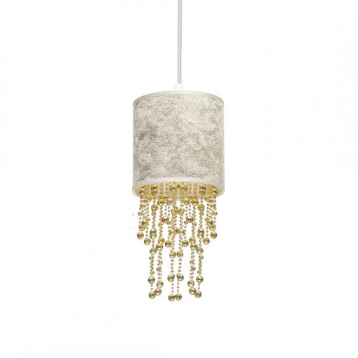 Pendant lamp ALMERIA WHITE/GOLD 1xE27