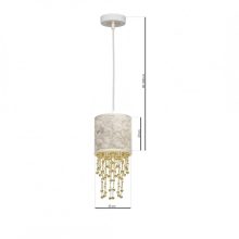 Pendant lamp ALMERIA WHITE/GOLD 1xE27