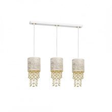 Pendant lamp ALMERIA WHITE/GOLD 3xE27