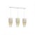 Pendant lamp ALMERIA WHITE/GOLD 3xE27