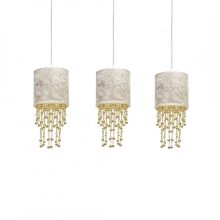 Pendant lamp ALMERIA WHITE/GOLD 3xE27