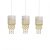 Pendant lamp ALMERIA WHITE/GOLD 3xE27
