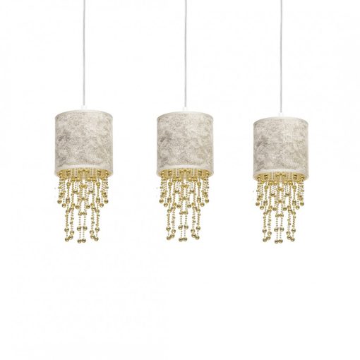 Pendant lamp ALMERIA WHITE/GOLD 3xE27