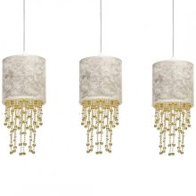 Pendant lamp ALMERIA WHITE/GOLD 3xE27