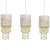 Pendant lamp ALMERIA WHITE/GOLD 3xE27
