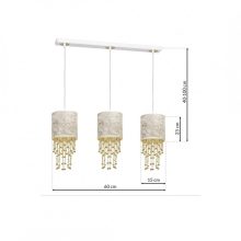 Pendant lamp ALMERIA WHITE/GOLD 3xE27