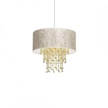 Pendant lamp ALMERIA WHITE/GOLD 1xE27