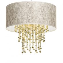 Pendant lamp ALMERIA WHITE/GOLD 1xE27