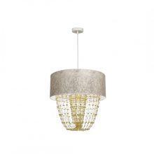 Pendant lamp ALMERIA WHITE/GOLD 1xE27