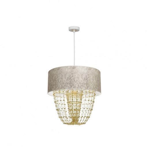 Pendant lamp ALMERIA WHITE/GOLD 1xE27