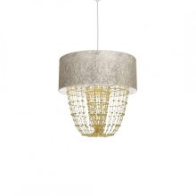 Pendant lamp ALMERIA WHITE/GOLD 1xE27