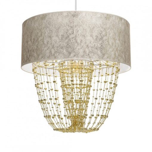 Pendant lamp ALMERIA WHITE/GOLD 1xE27