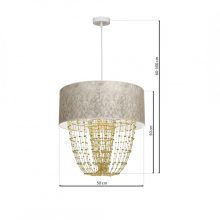 Pendant lamp ALMERIA WHITE/GOLD 1xE27