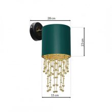 Wall lamp ALMERIA GREEN/GOLD 1xE27