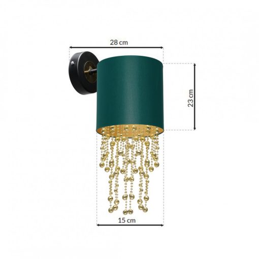 Wall lamp ALMERIA GREEN/GOLD 1xE27