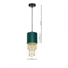Pendant lamp ALMERIA GREEN/GOLD 1xE27