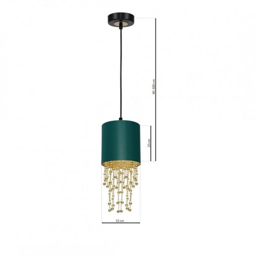 Pendant lamp ALMERIA GREEN/GOLD 1xE27