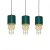 Pendant lamp ALMERIA GREEN/GOLD 3xE27