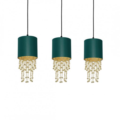 Pendant lamp ALMERIA GREEN/GOLD 3xE27