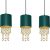 Pendant lamp ALMERIA GREEN/GOLD 3xE27