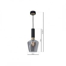 Pendant lamp ROMA BLACK 1xE27