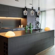 Pendant lamp ROMA BLACK 3xE27