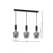 Pendant lamp ROMA BLACK 3xE27