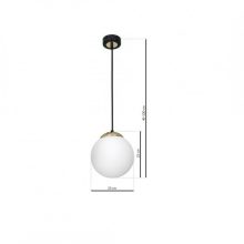 Pendant lamp SPARTA BLACK / GOLD 1xE27