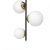 Ceiling  lamp SPARTA BLACK / GOLD 3xE14