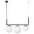 Pendant lamp SPARTA BLACK / GOLD 3xE14