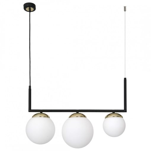 Pendant lamp SPARTA BLACK / GOLD 3xE14