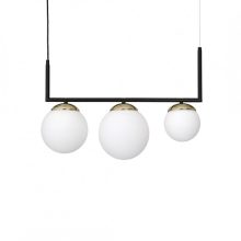 Pendant lamp SPARTA BLACK / GOLD 3xE14