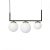 Pendant lamp SPARTA BLACK / GOLD 3xE14