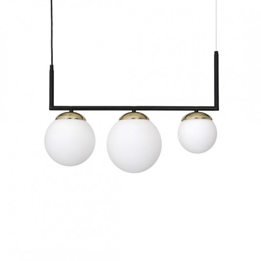 Pendant lamp SPARTA BLACK / GOLD 3xE14