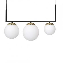 Pendant lamp SPARTA BLACK / GOLD 3xE14