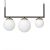 Pendant lamp SPARTA BLACK / GOLD 3xE14