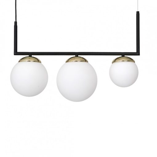 Pendant lamp SPARTA BLACK / GOLD 3xE14