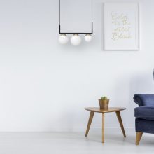 Pendant lamp SPARTA BLACK / GOLD 3xE14