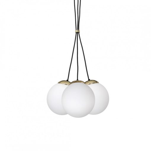 Pendant lamp SPARTA BLACK / GOLD 3xE14