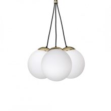Pendant lamp SPARTA BLACK / GOLD 3xE14