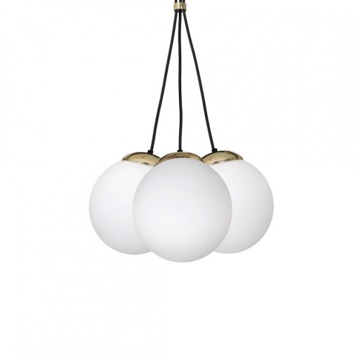Pendant lamp SPARTA BLACK / GOLD 3xE14